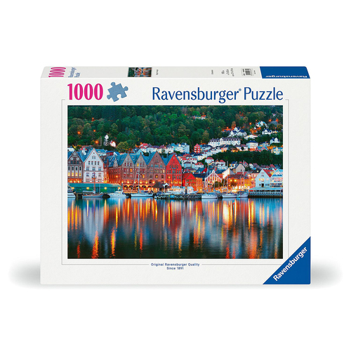 1000pc Ravensburger Bergen Norwegian Jigsaw Puzzle Set Adults