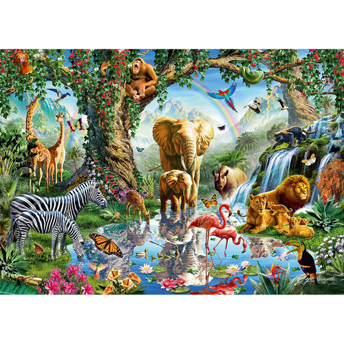 1000pc Ravensburger Adventures in the Jungle Adults Jigsaw Puzzle 