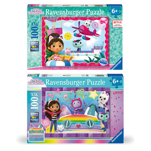 2pc Ravensburger Gabby's Dollhouse Jigsaw Puzzle Combo Kids Toy Set 6y+