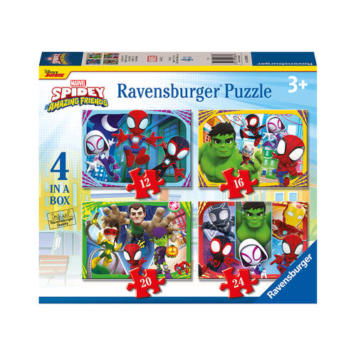 Ravensburger Spidey & His Amazing Friends 4-In-1 Box Jigsaw Puzzle 19x14cm 3y+