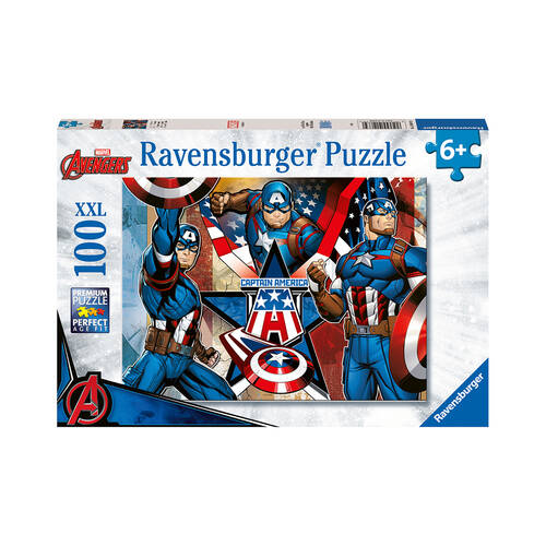 100pc Ravensburger Marvel Captain America Jigsaw Puzzle 49x36cm 6y+