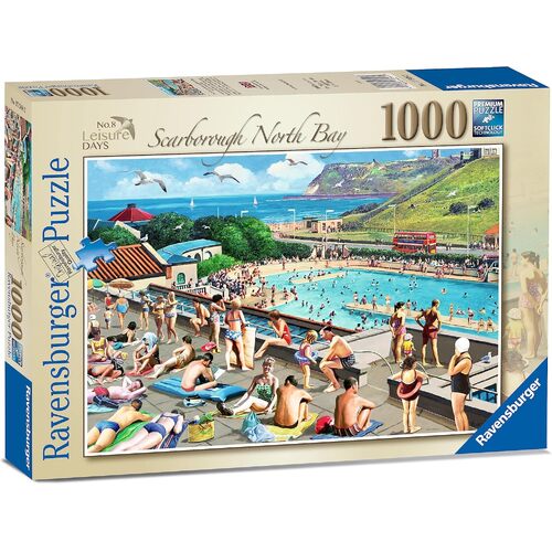 1000pc Ravensburger Leisure Days 8 Scarborough North Bay Jigsaw Puzzle Set