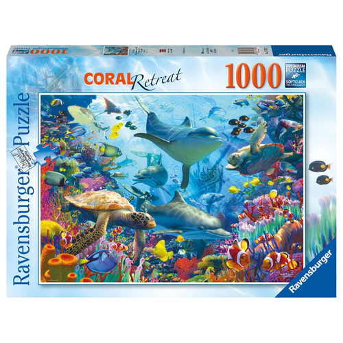 1000pc Ravensburger Coral Retreat Family Jigsaw Puzzle 