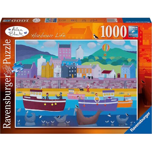 1000pc Ravensburger Harbour Life Family Jigsaw Puzzle 70x50cm