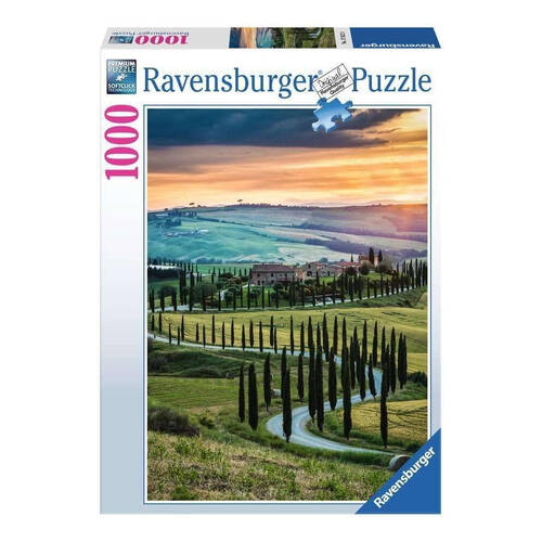 1000pc Ravensburger Orcia Valley Tuscany Puzzle Wooden Premium Jigsaw