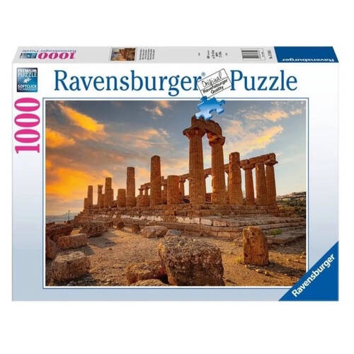 1000pc Ravensburger Valley Of The Temples Agrigento Wooden Premium Jigsaw Puzzle