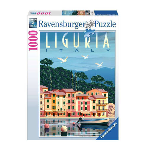 1000pc Ravensburger Postcard From Liguria Italy Puzzle Wooden Jigsaw