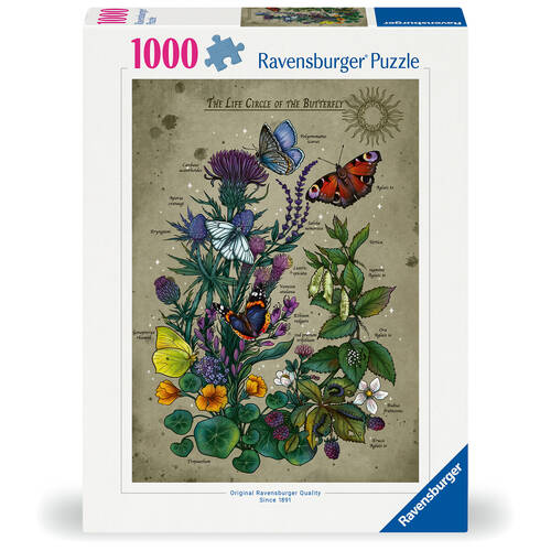 1000pc Ravensburger AT Lifecircle Butterfly Jigsaw Puzzle Game 14y+