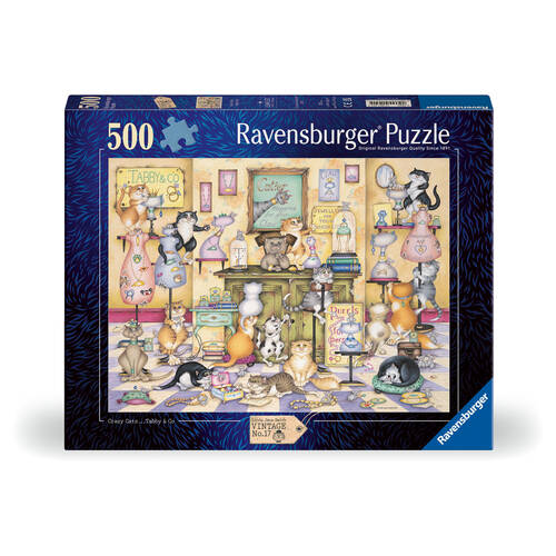 500pc Ravensburger Crazy Cats Taby & Co Jigsaw Puzzle 12y+