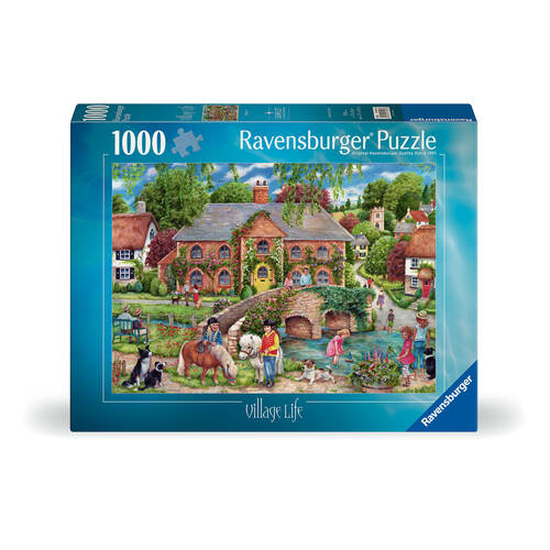 1000pc Ravensburger Village Life Jigsaw Puzzle 70x50cm 14y+