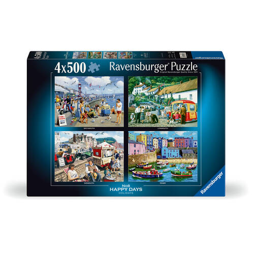 4x 500pc Ravensburger Happy Days No8 Holidays Jigsaw Puzzle Teens/Family 