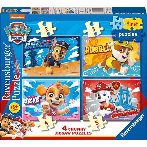 5pc Ravensburger Paw Patrol Born Brave! My First Puzzle Jigsaw Set 18m+