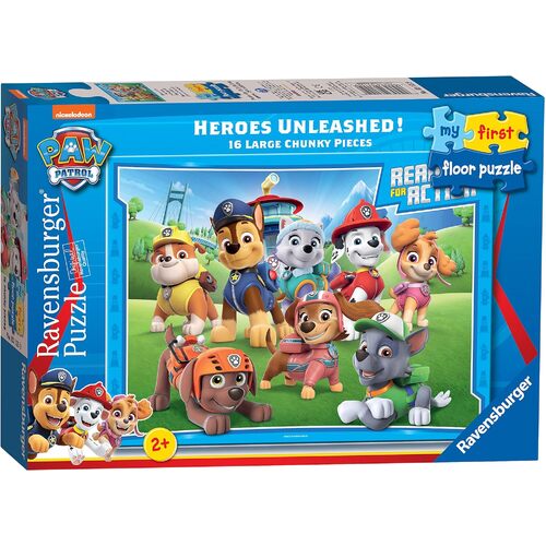 16pc Ravensburger Paw Patrol Heroes Unleashed! My First Floor Puzzle Set 3y+