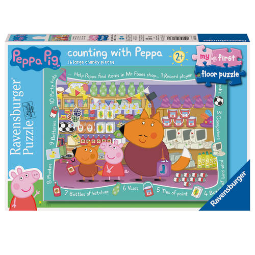 16pc Ravensburger My First Floor Puzzle Peppa Pig 2-3y
