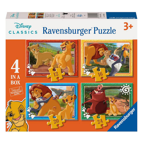 Ravensburger 4 in a Box The Lion King 12/16/20/24 Jigsaw Puzzle 3y+