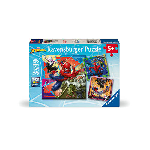 3x 49pc Ravensburger Marvel Spider-Man Jigsaw Puzzle 21cm 5y+