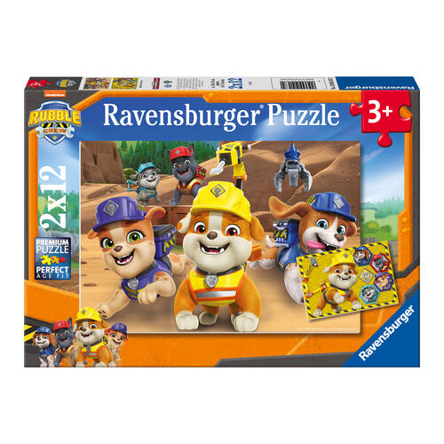 2x12pc Ravensburger Rubble & Crew Jigsaw Puzzle Set 3y+