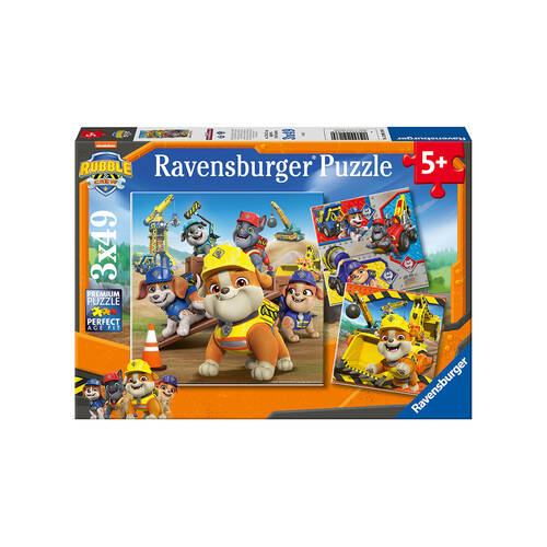 3x 49pc Ravensburger Rubble & Crew Jigsaw Puzzle 19cm 5y+