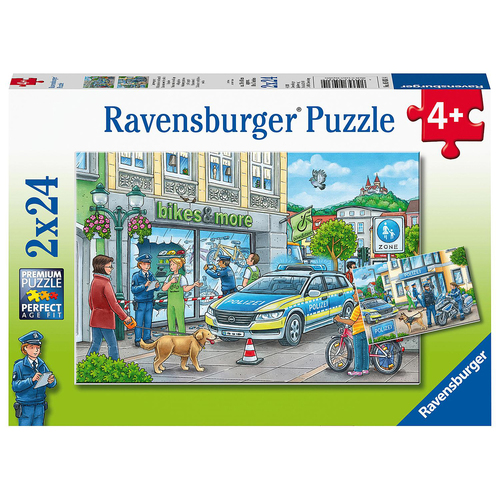 2x24pc Ravensburger Police At Work Jigsaw Puzzle 26x18cm 4y+
