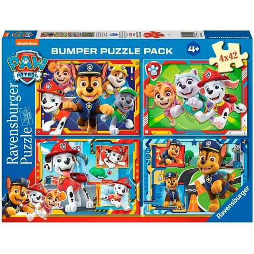 4x42pc Ravensburger Paw Patrol Team Bumper Jigsaw Puzzle 36x26cm 3y+