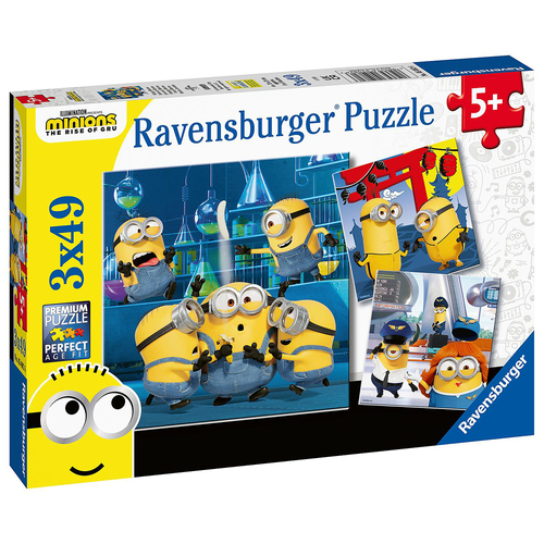 3x49pc Ravensburger Minions 2 Kids/Childrens Jigsaw Puzzle 5+