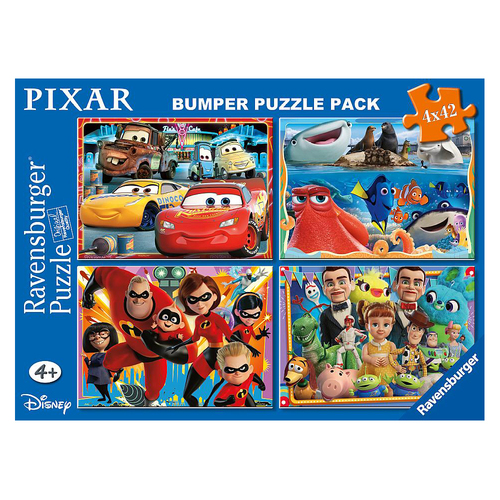 4x42pc Ravensburger Disney Pixar Bumper Pack Jigsaw Puzzle Set 4y+