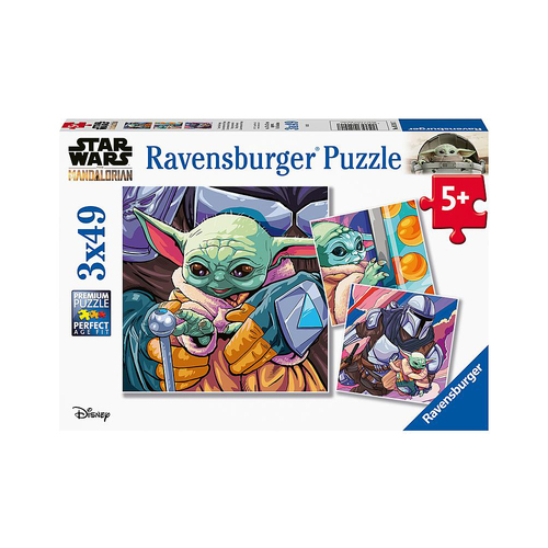 3x49pc Ravensburger Star Wars: Grogu Moments Jigsaw Puzzle 21x21cm 5y+