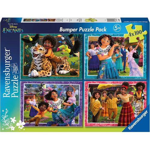 4x100pc Ravensburger Disney Shoes Off Magic On! Bumper Jigsaw Puzzle 5y+