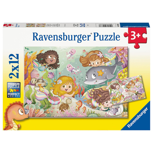 2x12pc Ravensburger Fairies and Mermaids Jigsaw Kids/Childrens Puzzle 4Y+