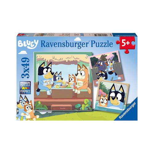 3x 49pc Ravensburger Bluey Jigsaw Puzzle 17.8cm 5y+