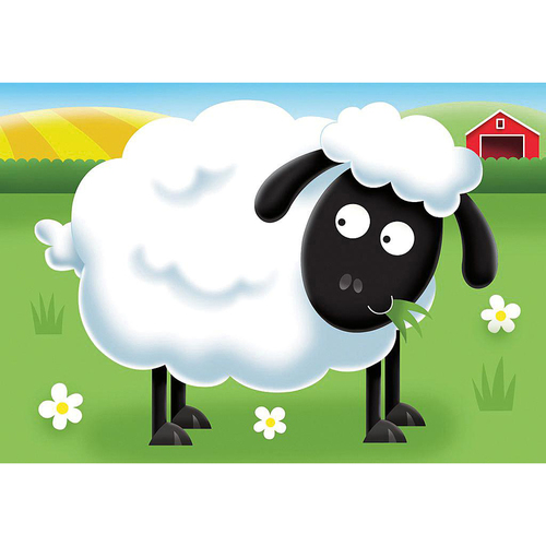 4pc Ravensburger On The Farm Chunky Jigsaw Puzzle 12x17cm 18m+