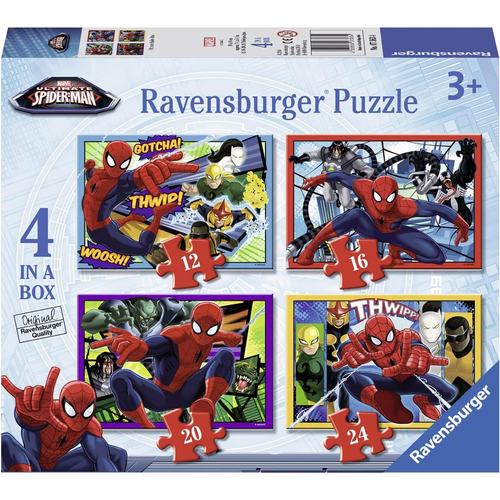 4pc Ravensburger Ultimate Spider-Man Set Jigsaw Puzzle 3+