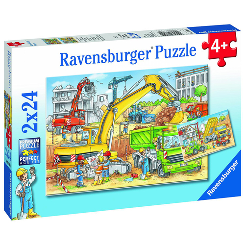 2x24pc Ravensburger Hard At Work Jigsaw Puzzle Set 4y+