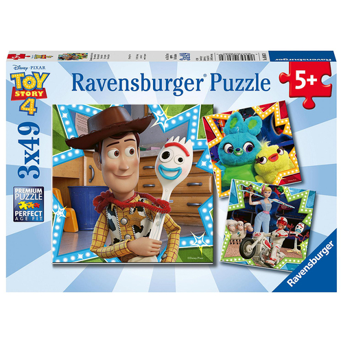 3x49pc Ravensburger Disney Toy Story 4 Jigsaw Puzzle 18x18cm 5y+