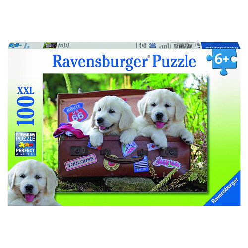 100pc Ravensburger Travelling Puppies Kids/Childrens Jigsaw Puzzle 6+