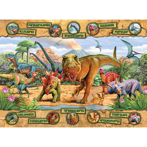 100pc Ravensburger Dinosaurs Jigsaw Kids/Childrens Puzzle 6Y+