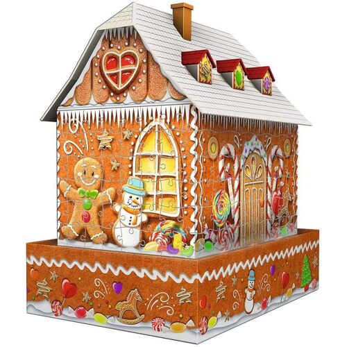 216pc Ravensburger Ginger Bread House Night Edition 3D Jigsaw Puzzle 10y+