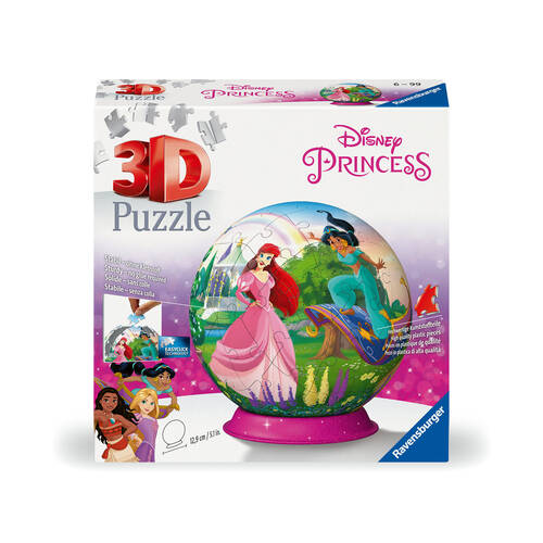72pc Ravensburger 3D Puzzle Ball Disney Princess Jigsaw 13x13cm 6y+