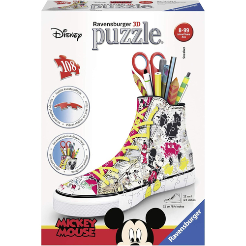108pc Ravensburger Disney Mickey 3D Sneaker Jigsaw Puzzle 8+