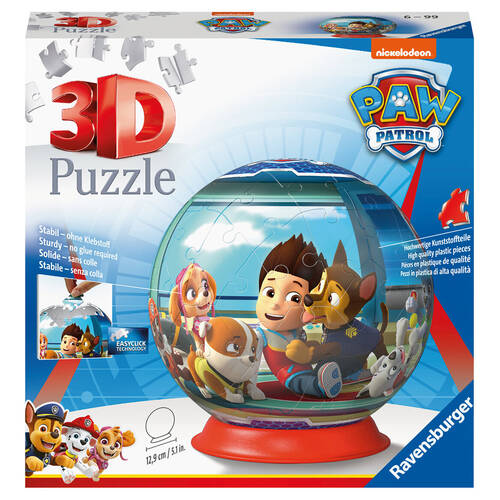 72pc Ravensburger 3D Puzzle Ball Paw Patrol Jigsaw