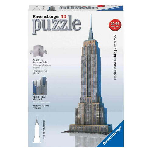 216pc Ravensburger Empire State Building 3D Jigsaw Puzzle 10y+