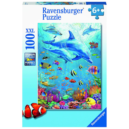 100pc Ravensburger Pod Of Dolphins Jigsaw Puzzle Set 6y+