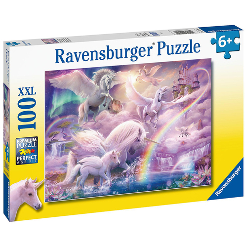 100pc Ravensburger Pegasus Unicorns Jigsaw Puzzle 49x36cm 6y+
