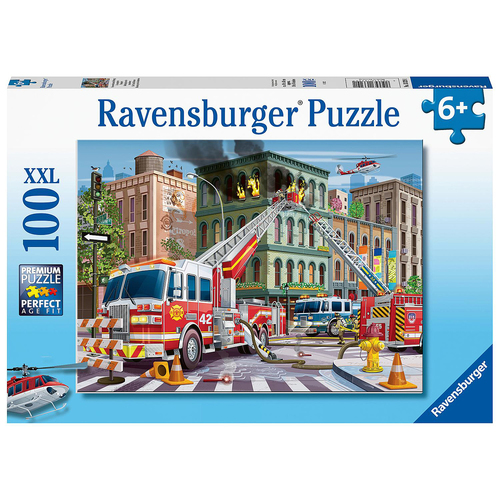 100pc Ravensburger Fire Truck Rescue Jigsaw Puzzle Set 6y+
