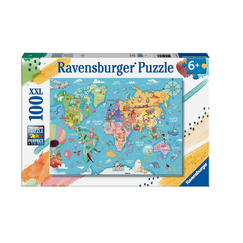 100pc Ravensburger Map of the World Jigsaw Puzzle 6+