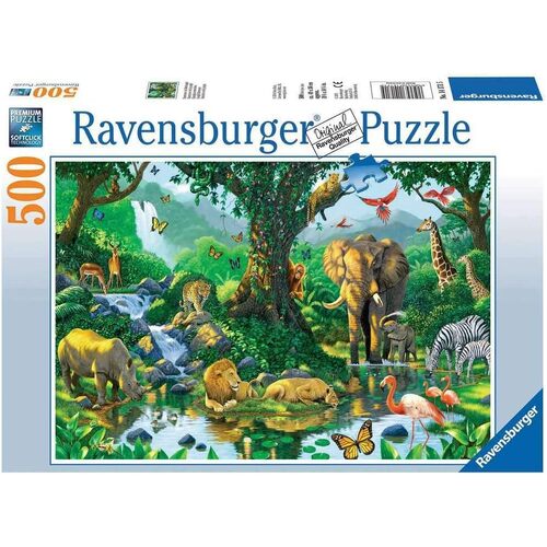 500pc Ravensburger Harmony In The Jungle Jigsaw Puzzle Set