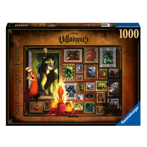 1000pc Ravensburger Disney Villainous Scar Jigsaw Puzzle 70x50cm 14y+