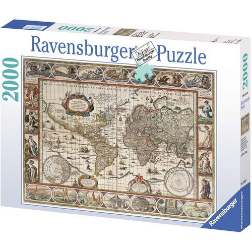 2000pc Ravensburger Map Of World From 1650 Family Jigsaw Puzzle 98x75cm