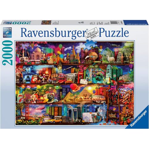 2000pc Ravensburger World Of Books Aimee Stewart Adults Jigsaw Puzzle Set
