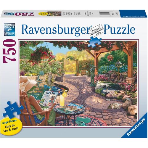 750pc Ravensburger Cosy Backyard Bliss Family Jigsaw Puzzle 69x51cm
